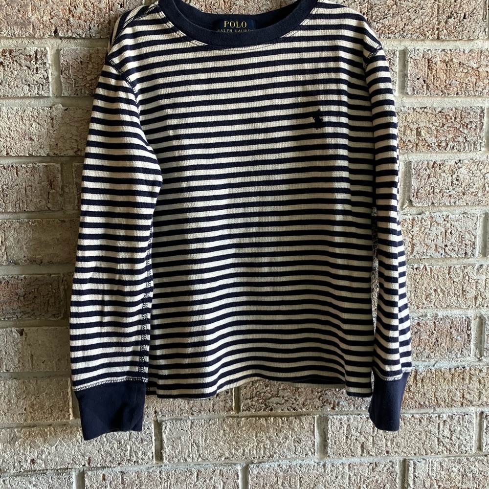 Polo by Ralph Lauren Navy Striped Kids Shirt